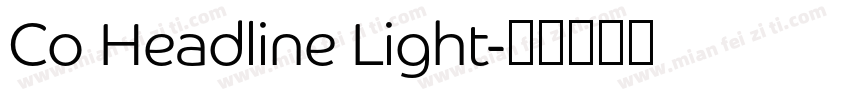Co Headline Light字体转换